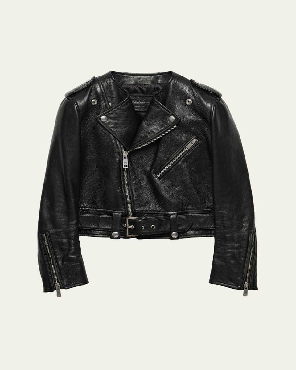 Cropped Leather Jacket